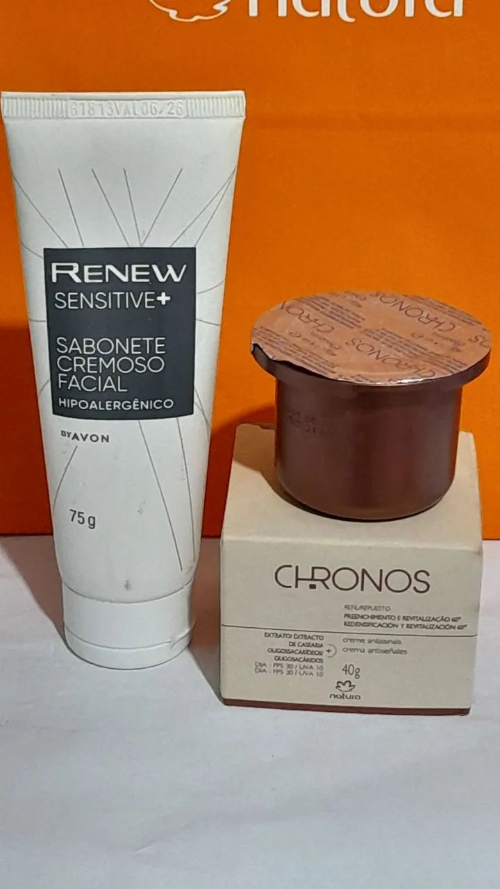 Kit sabonete líquido +refil creme Preenchedor chronos 60+