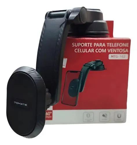 Suporte Celular Magnético Tomate uso veicular  cor preta - Foto 4