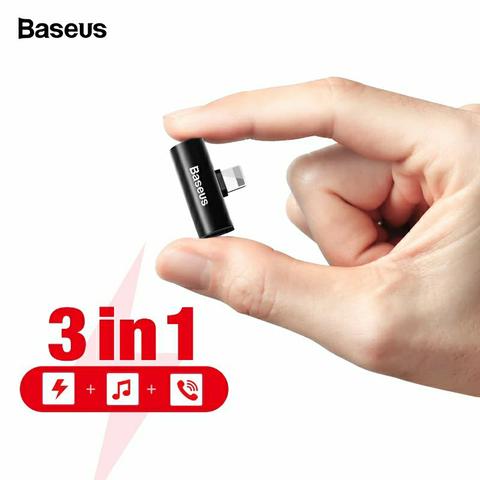 Adaptador Lightning fone + carregador iPhone original baseus