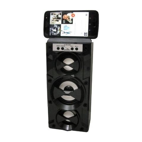 Caixa de Som Amplificada Portátil Bluetooth D-BH1085 Grasep Radio Fm Pen Drive Mp3 - Foto 5