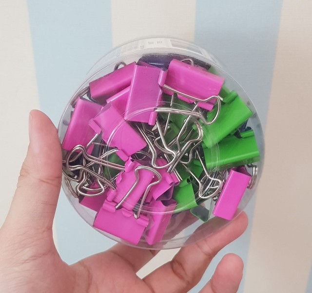 Prendedores De Papel Tris Pop Office Binder Clips Color 25mm - Foto 3