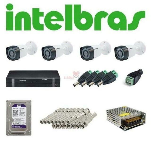 Câmeras de segurança Intelbras Kit 04 Câmeras por apenas R$1700,00!