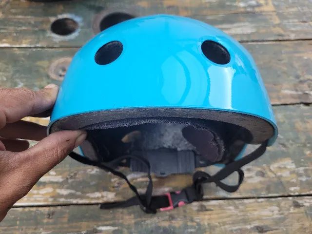 Capacete Ranking F71 Bmx azul claro ajust vel Tamanho M sem