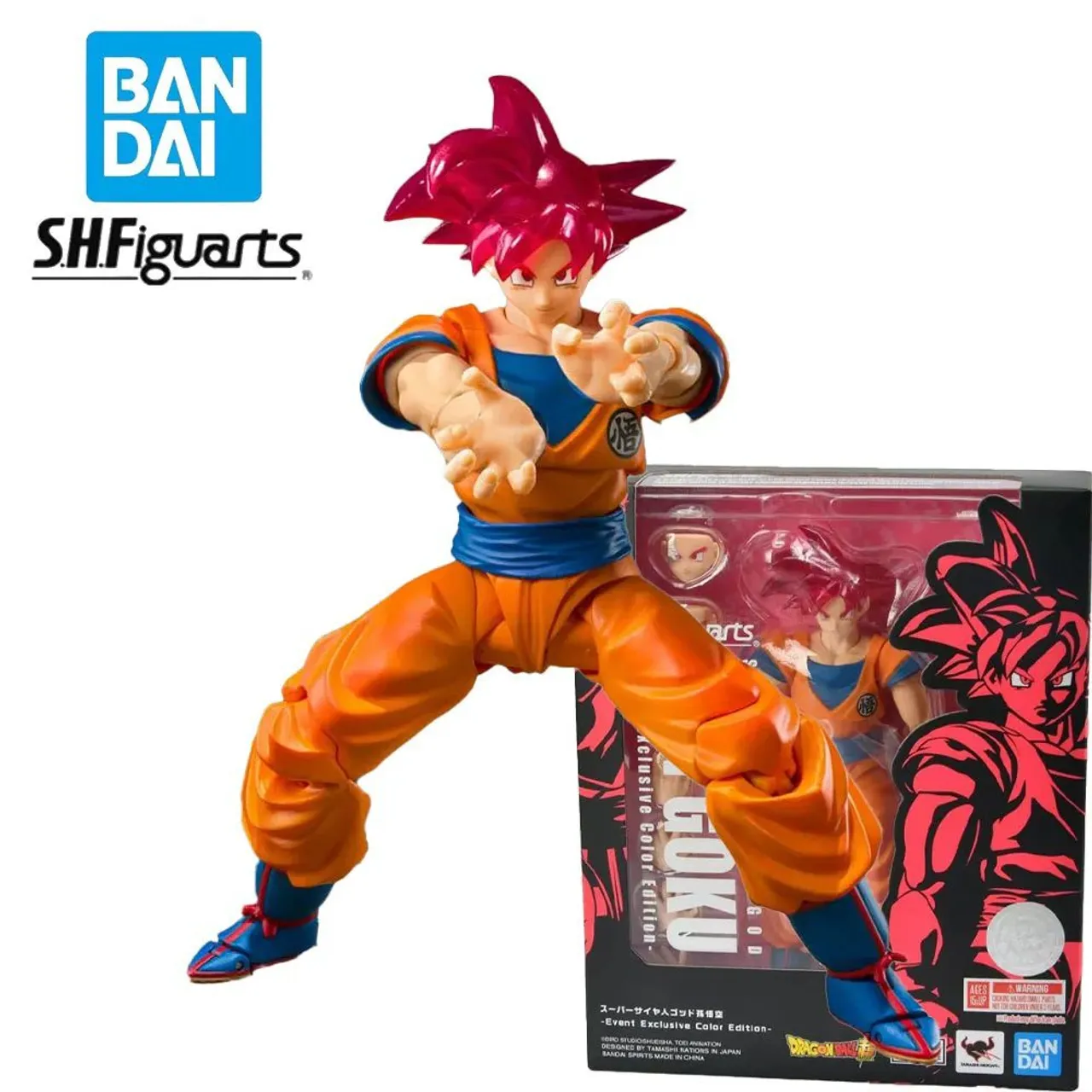 Goku God SDCC Dragon Ball Super SH Figuarts Bandai Lacrado