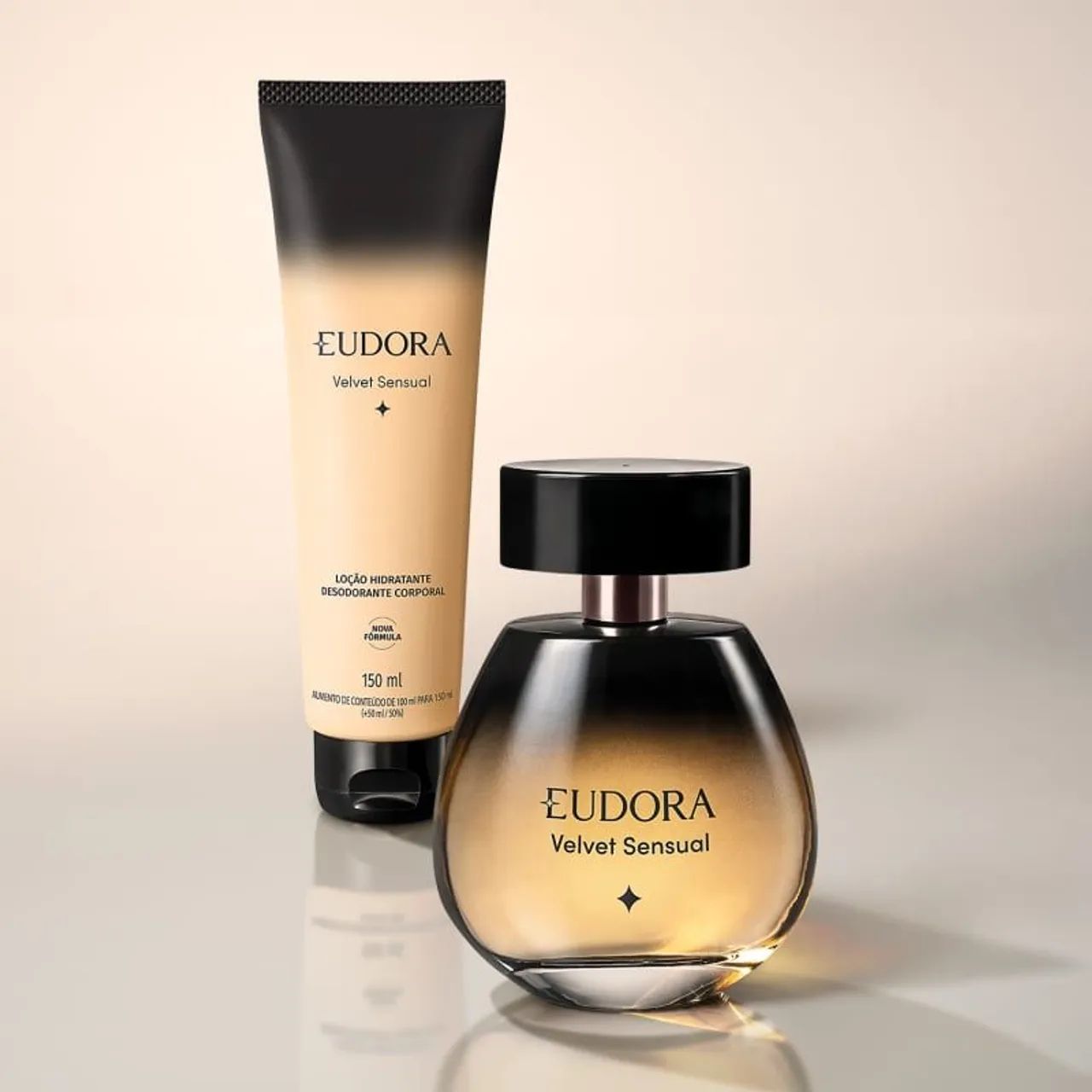 Combo Eudora Velvet Sensual Colônia 100ml + Loção Corporal 150ml - Foto 3