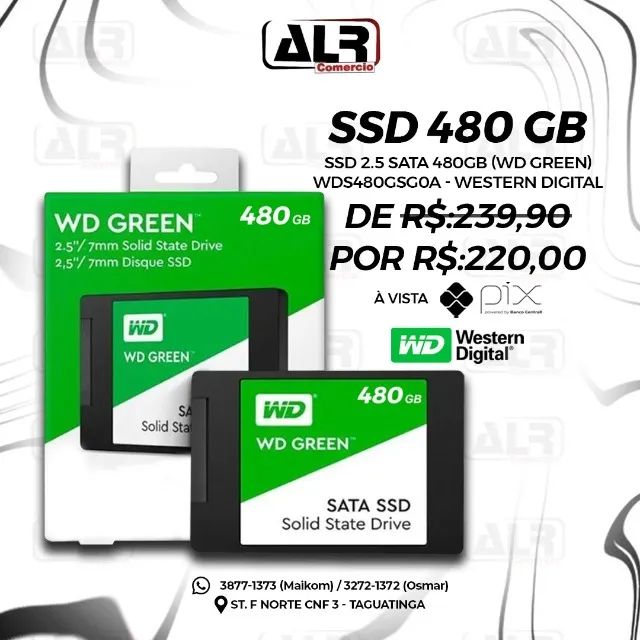 SSD 480GB WD GREEN WESTERN DIGITAL