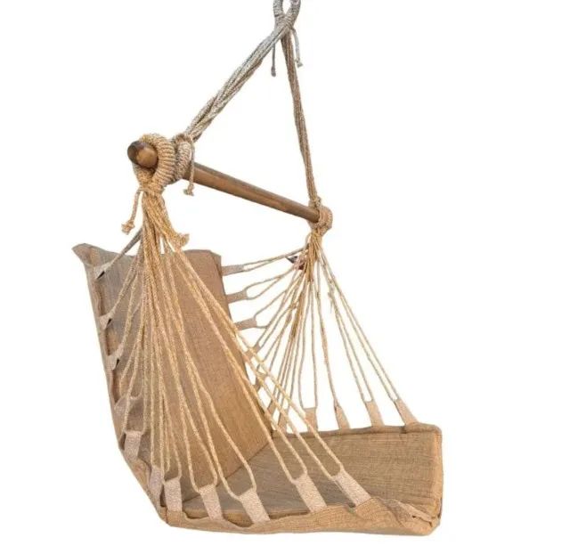 Cadeira Rede Suspensa - Suporta até 150kg - Caramelo claro 