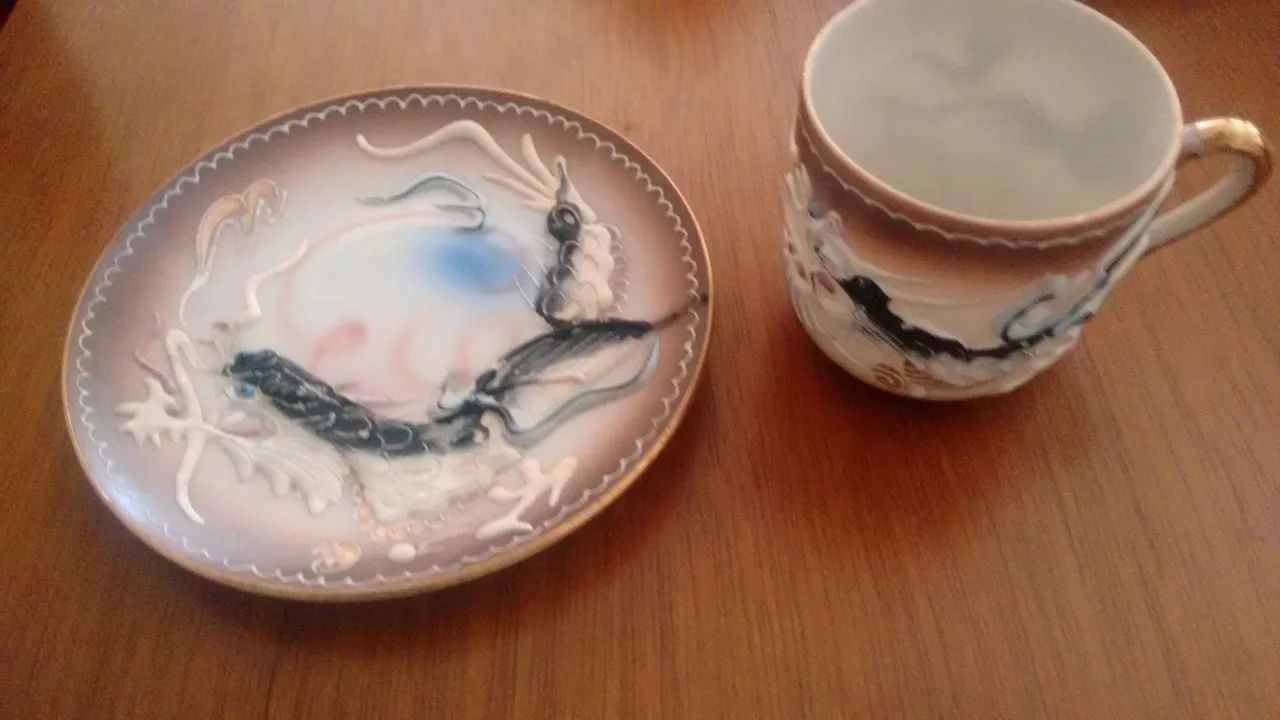 Raro jogo de café japonês dragão - Foto 4