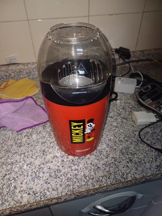 Pipoqueira Mickey Mouse 1200w Vermelha Mallory 220v - Foto 4