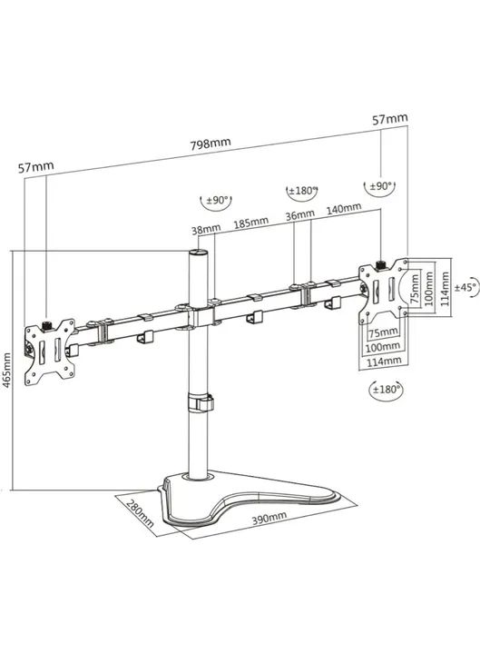 Suporte para Monitor Duplo - Articulado - Foto 6
