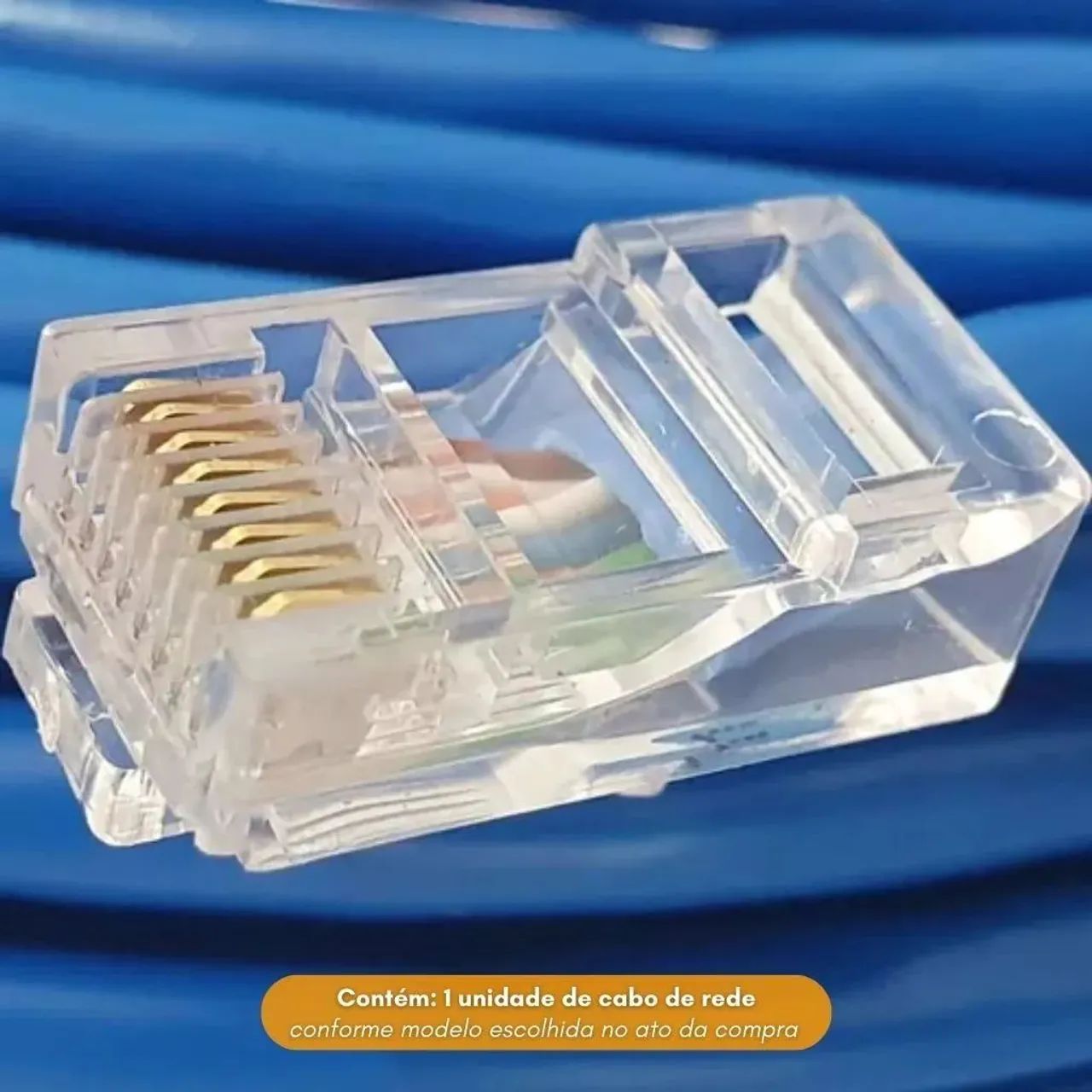 Cabo de Rede Azul Internet Reforçado 10m Pronto para Uso  - Foto 4