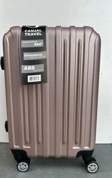 Mala Bordo 10kg Rígida com Rodas Giro 360
