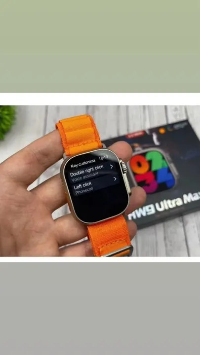 Smartwatch ultra com pulseira laranja
