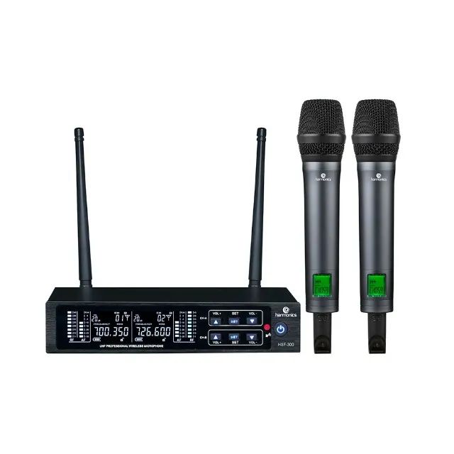 Microfone Sem Fio Duplo Harmonics Hsf-300 - AC2977
