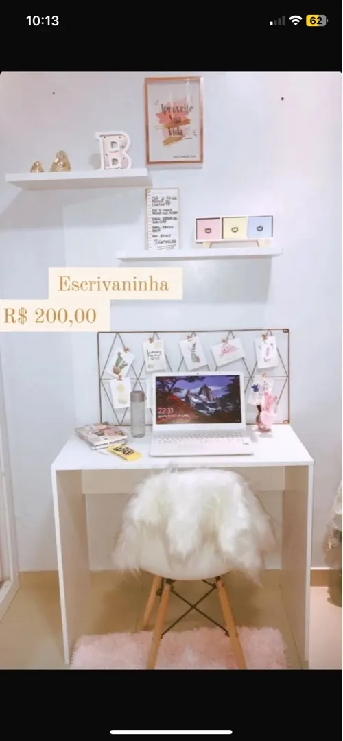 Mesa de Escritório Branca - Nova