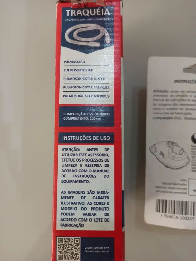 Traquéia e máscara para inalador/nebulizador novos - Foto 5