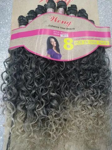 Cabelo Organico Weng 60cm 260g 8 Tela O30g00a Ondulado # T1b/613 - Foto 2