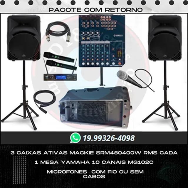 Aluguel de equipamento de som, Caixa ativa, Projetor e Telão para Igreja e Eventos - Foto 2