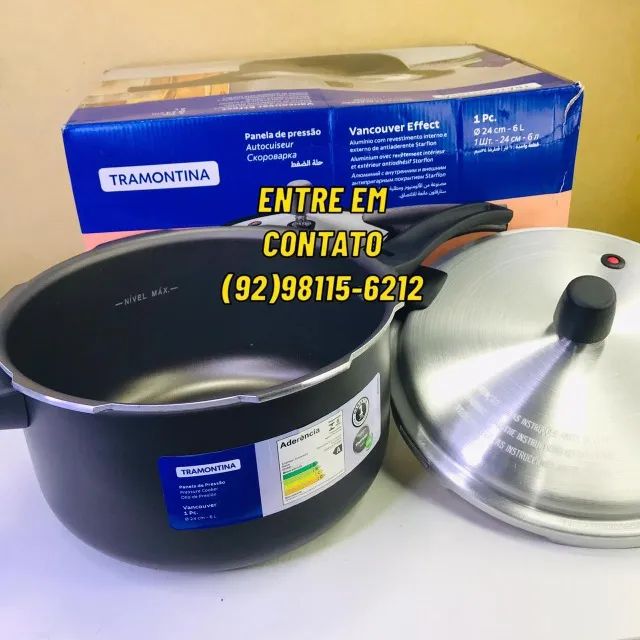 Panela de Pressão 6L Tramontina Vancouver-Entregas 9h as 22h - Foto 3