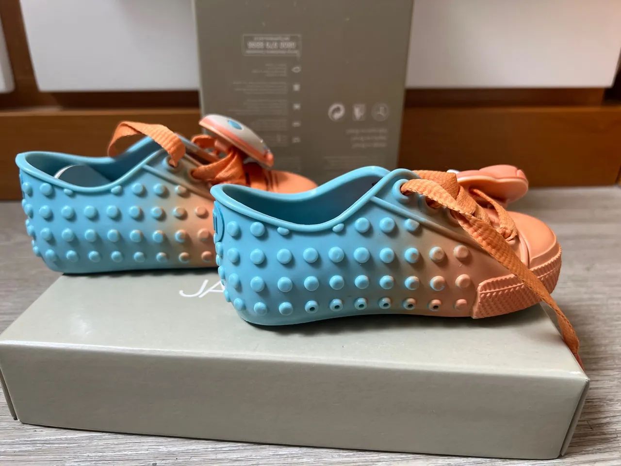 Tênis Mini Melissa - Azul e Laranja 19