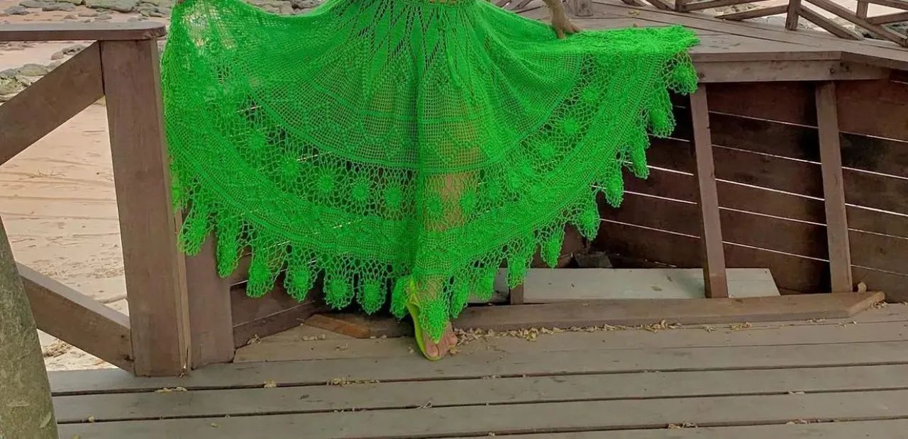 Saia longa de crochê  - Foto 2