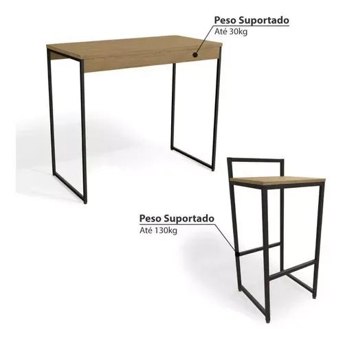 Mesa com bancos para cozinha americana - Foto 3