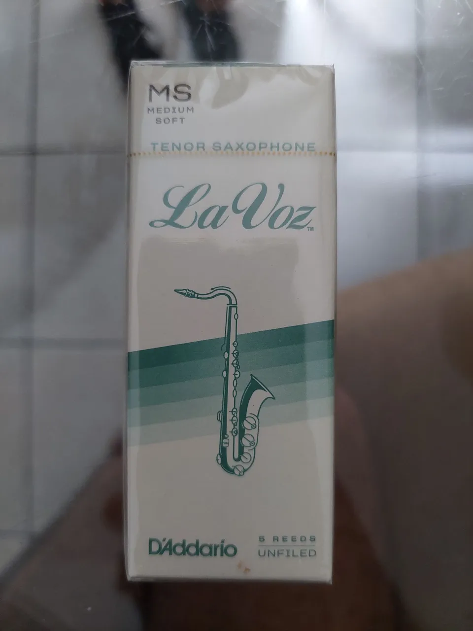 Palheta de sax tenor D'Addario La Voz MS - Médio Soft