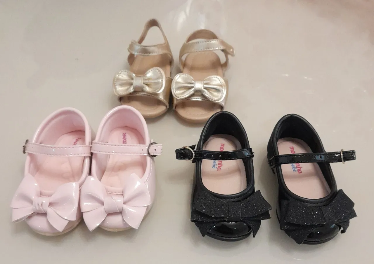 Kit com 3 Pares de Sapatinhos Molekinha para Bebê