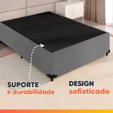 Base Box Casal Cinza - Foto 2
