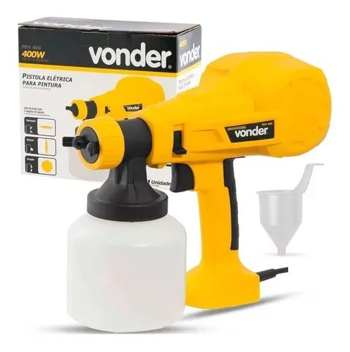 Pistola Elétrica Para Pintura Pev400 Hvlp 800ml Vonder - Foto 5