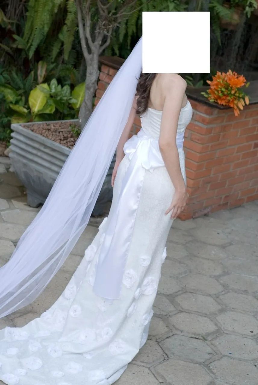 Vestido de Noiva Tomara que Caia Longo - Foto 3
