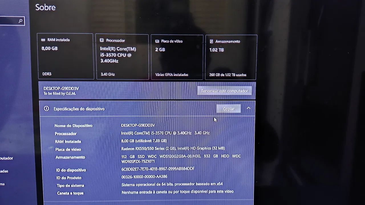 PC gamer completo I5 e RX550 no preço pra vender logo - Foto 3