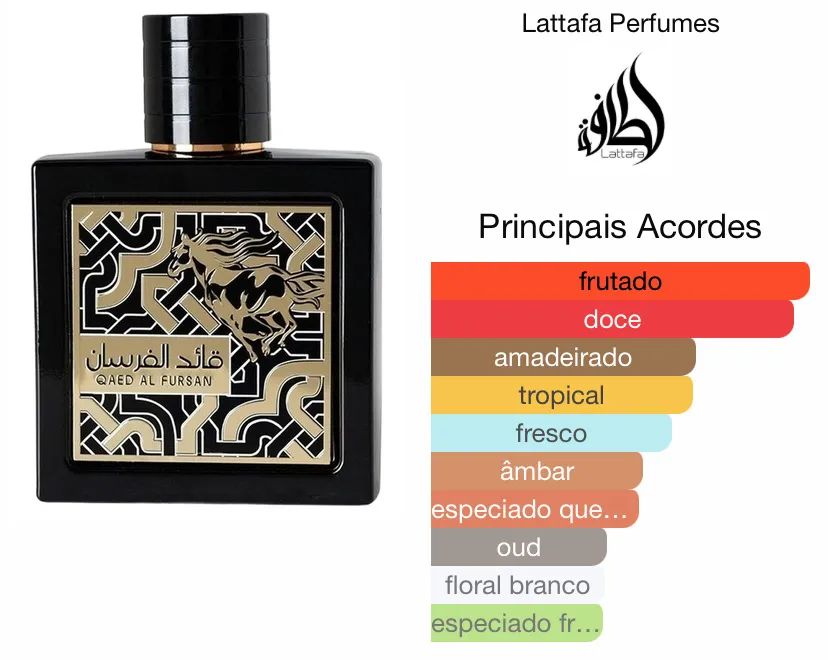 Qaed Al Fursan - Lattafa Perfumes - Eau de Parfum 100ml - Foto 2