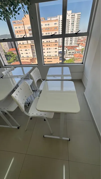 Conjunto de Mesas para Sala de Aula - Branco