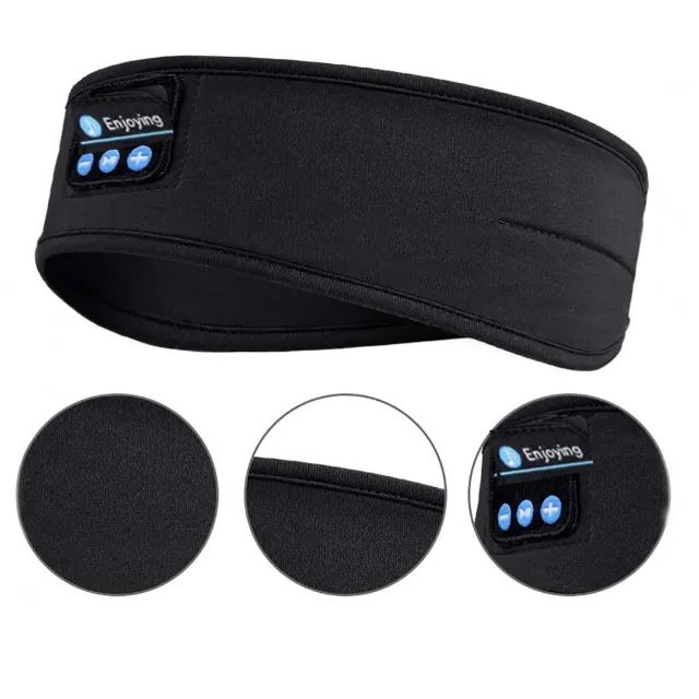 Fone Ouvido Bluetooth Faixa Cabeça Bandana Esportes Preto