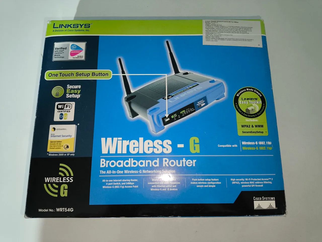 Peça de Computador Antigo - Roteador Linksys WRT54G