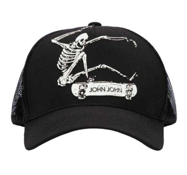  Boné JOHN JOHN Masculino Cool  Caveira Skate - Preto