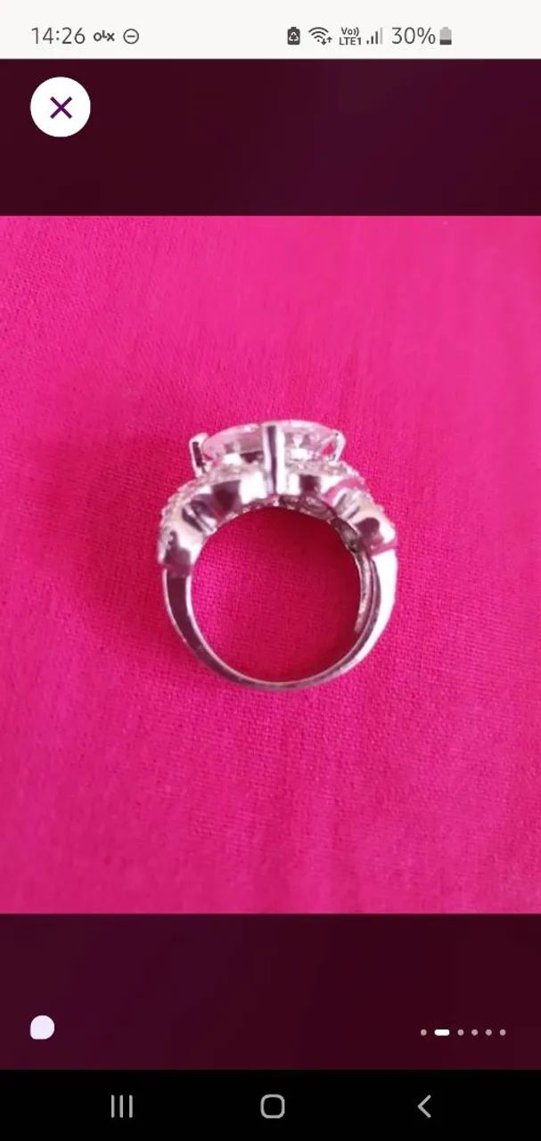 Anel strass e pedra - Foto 2