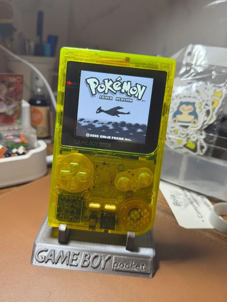 Game Boy Pocket Transparente Amarelo - Tela IPS