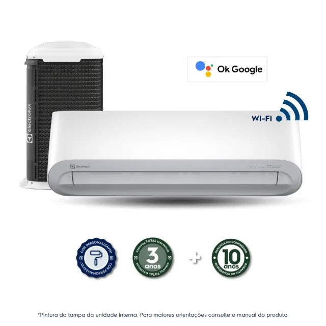 Ar-Condicionado Electrolux Split 18.000 BTUs Color Adapt Frio com Wi-fi YI18F - Novo 220v