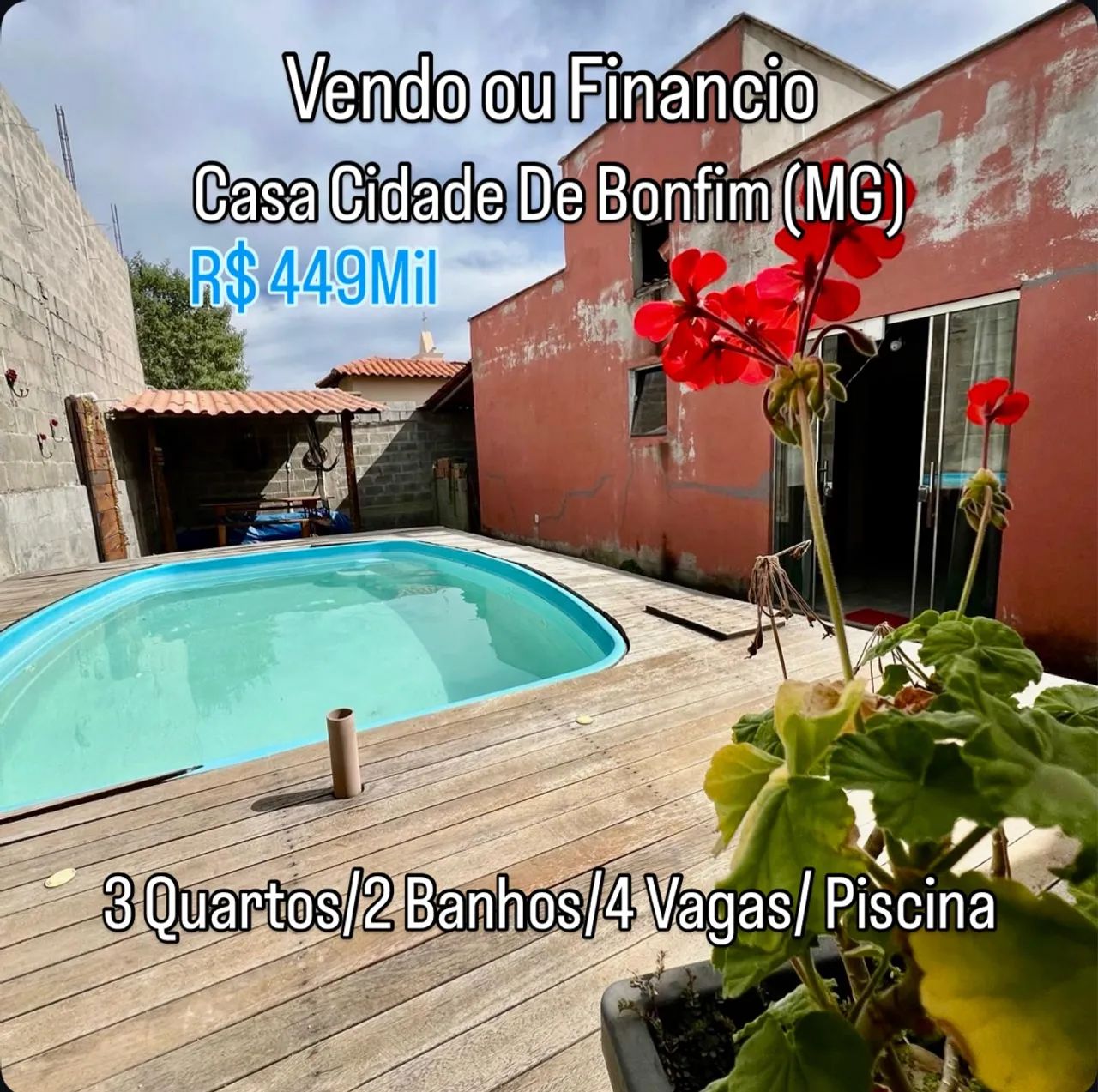 Vendo ou Financio Casa em Bonfim. (MG)