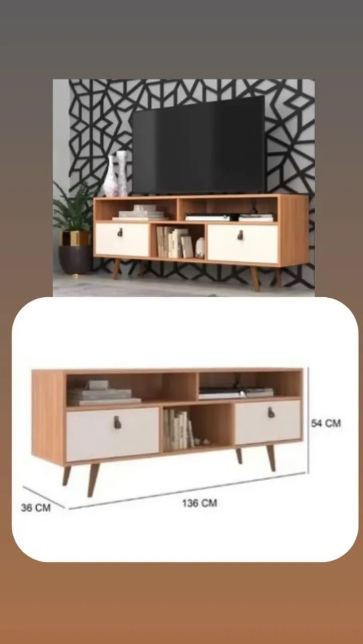 Rack para TV com Design Moderno e Amadeirado