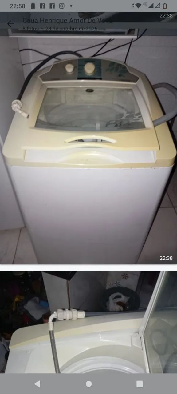 Máquina de lavar roupas GE retrô 64307579504131121