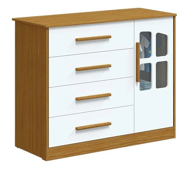 Comoda Charlo, 100% MDF - Peroba - Foto 3