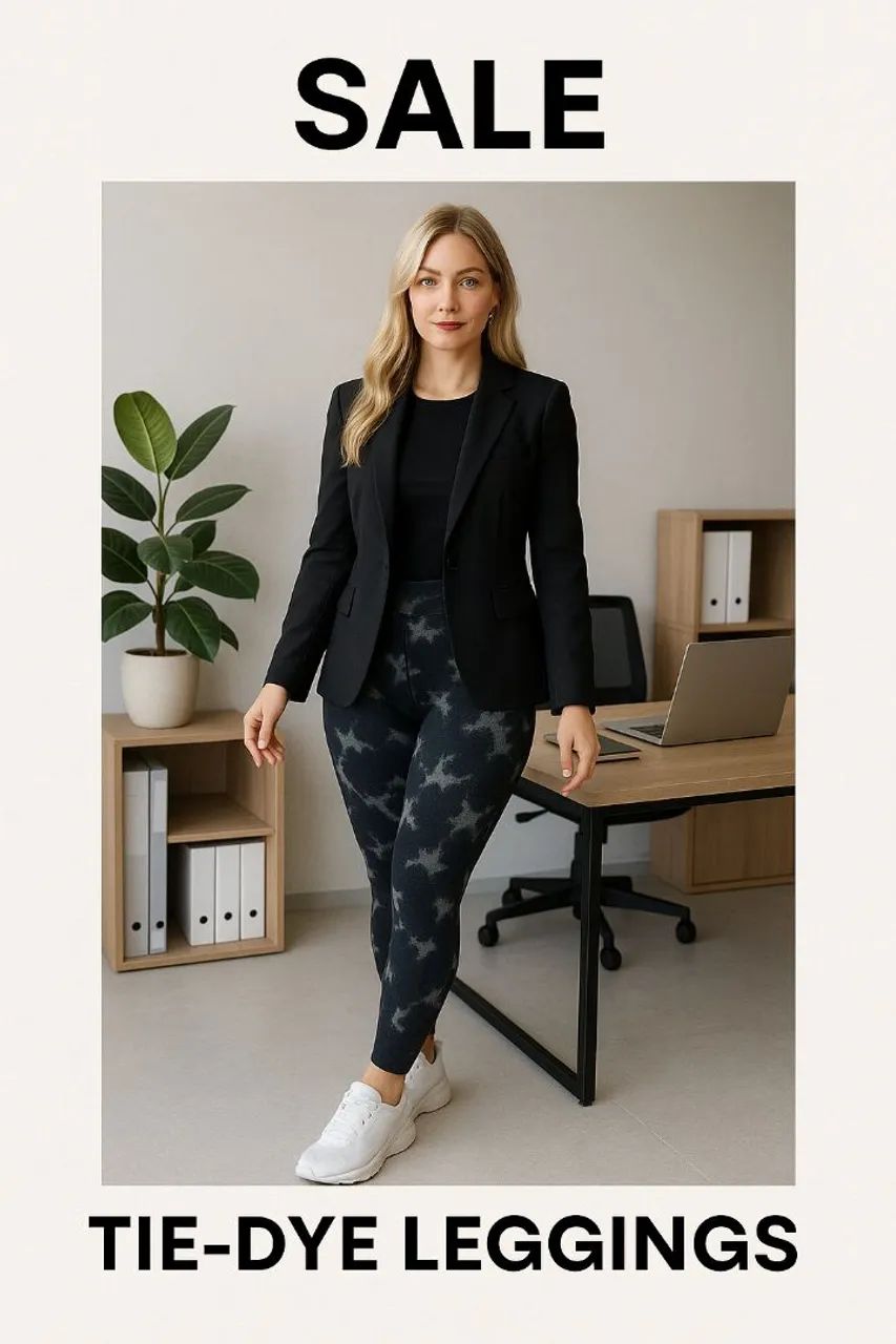 Legging estampada azul e branco GG - Foto 2