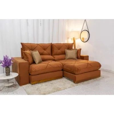Sofá Retrátil Reclinável 2.50m Leme D33 e Molas Ensacadas rf87 - Foto 2
