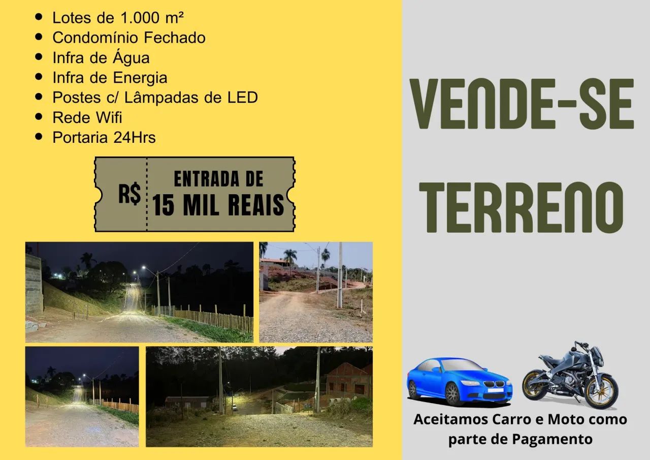 ENTRADA DE APENAS R$ 15.000,00 - TERRENO A VENDA - IBIÚNA