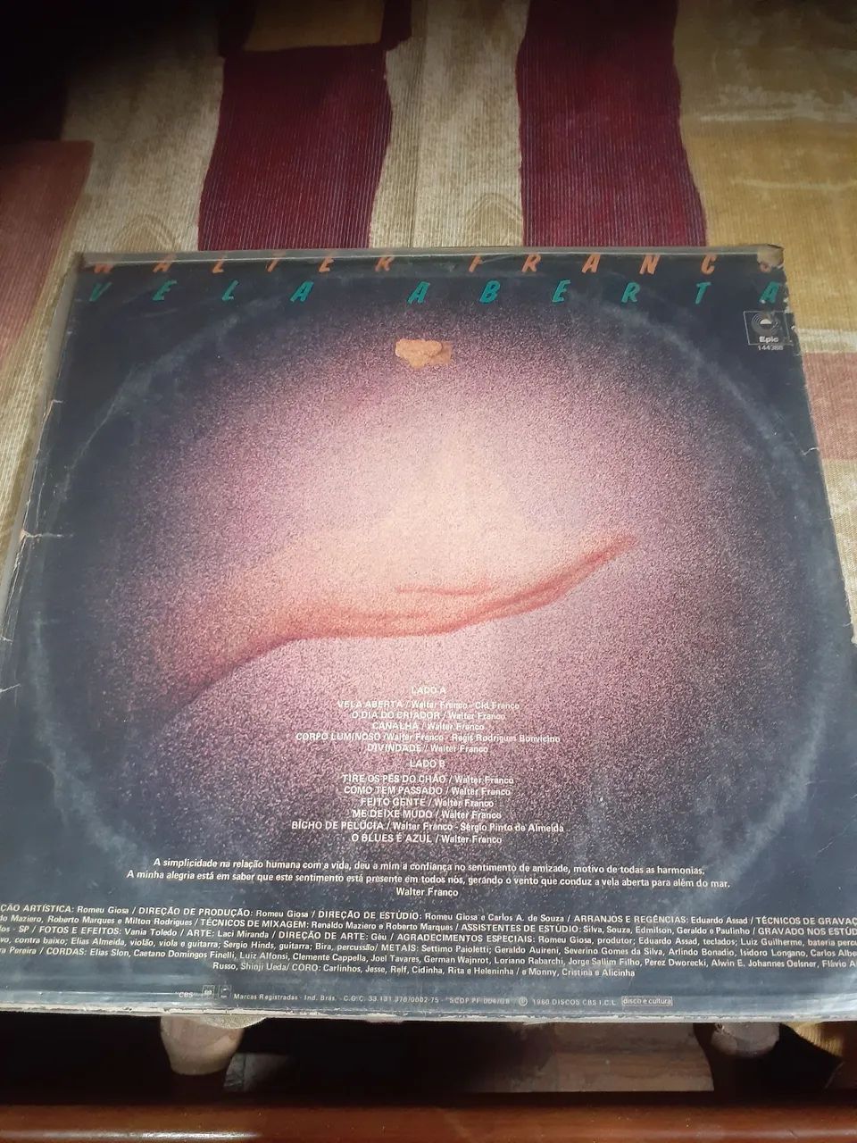 Disco de Vinil Walter Franco - Vela Aberta - Foto 2