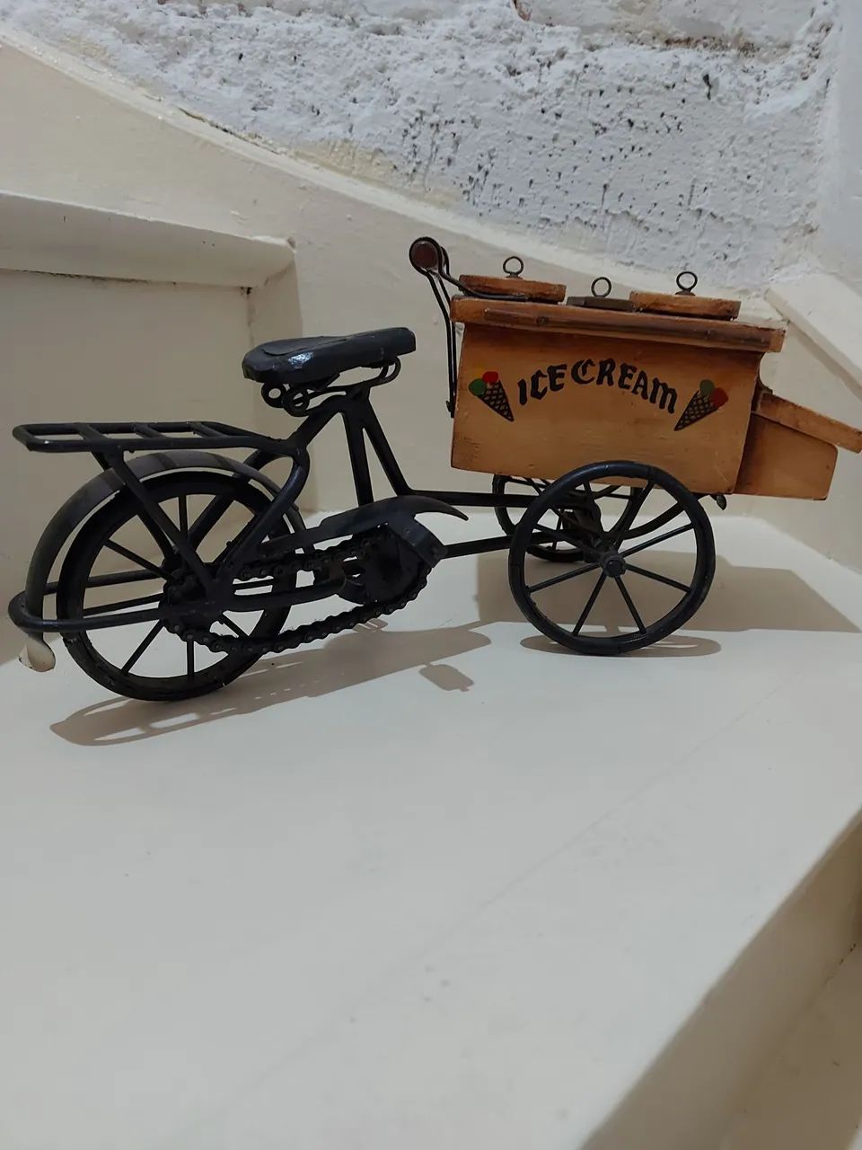 CARRINHO DE SORVETE EM MINIATURA ANTIGO - Foto 6