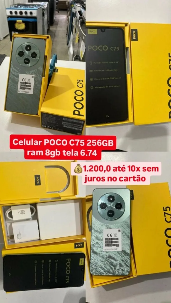 Celular POCO C75 256gb RAM 8gb